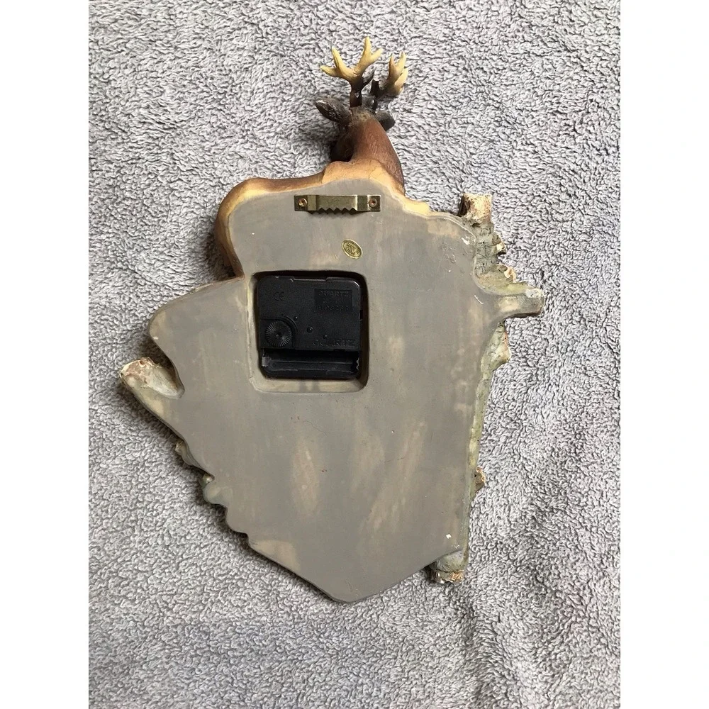 Vintage‎ Rustic Deer Wall Clock 'Time Of Majesty' 3D Design Cabin Decor